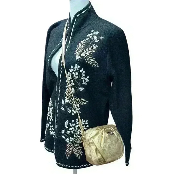 Kate Spade Gold Metallic Crossbody Purse - Picture 2 of 12